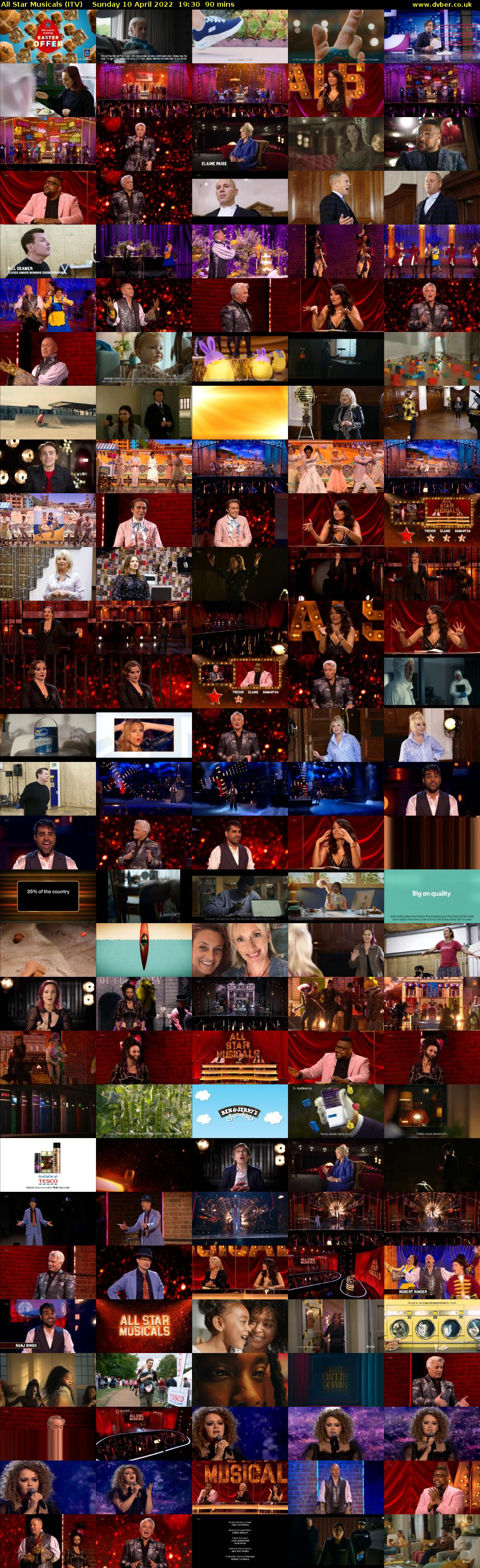 All Star Musicals (ITV) Sunday 10 April 2022 19:30 - 21:00