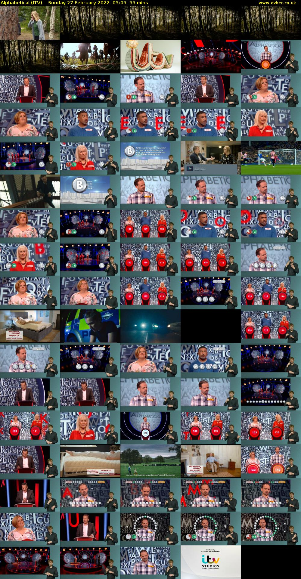Alphabetical (ITV) Sunday 27 February 2022 05:05 - 06:00