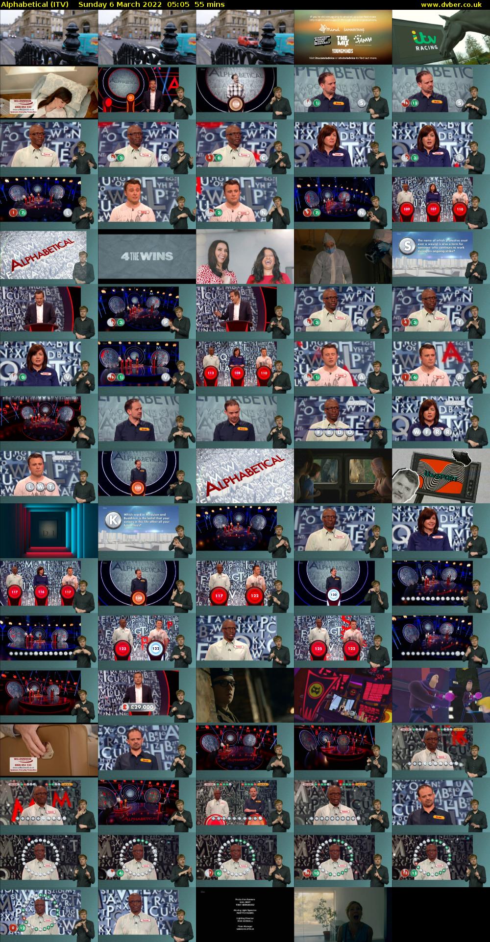 Alphabetical (ITV) Sunday 6 March 2022 05:05 - 06:00
