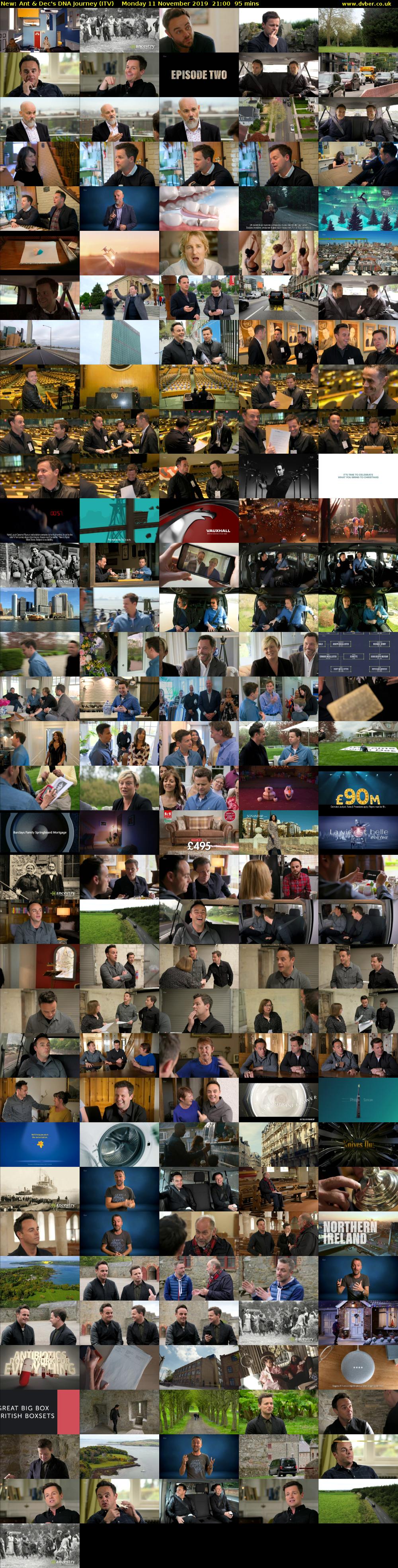 Ant & Dec's DNA Journey (ITV) Monday 11 November 2019 21:00 - 22:35