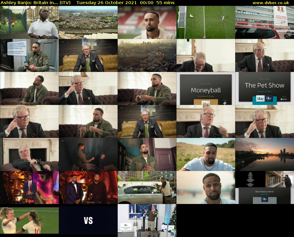 Ashley Banjo: Britain in... (ITV) Tuesday 26 October 2021 00:00 - 00:55