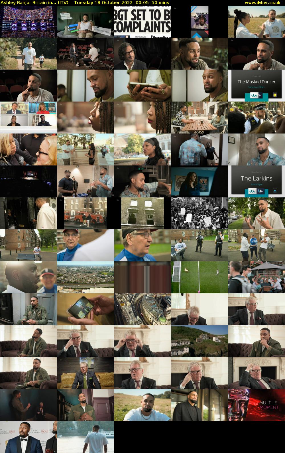 Ashley Banjo: Britain in... (ITV) Tuesday 18 October 2022 00:05 - 00:55