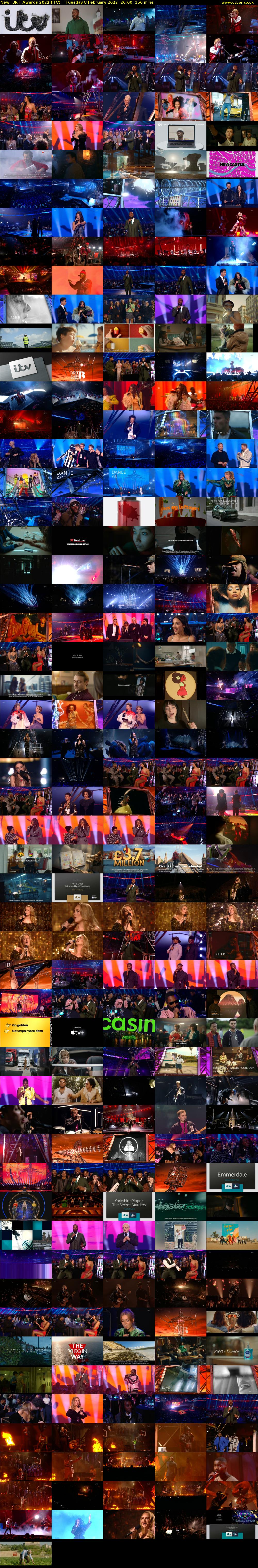 BRIT Awards 2022 (ITV) Tuesday 8 February 2022 20:00 - 22:30