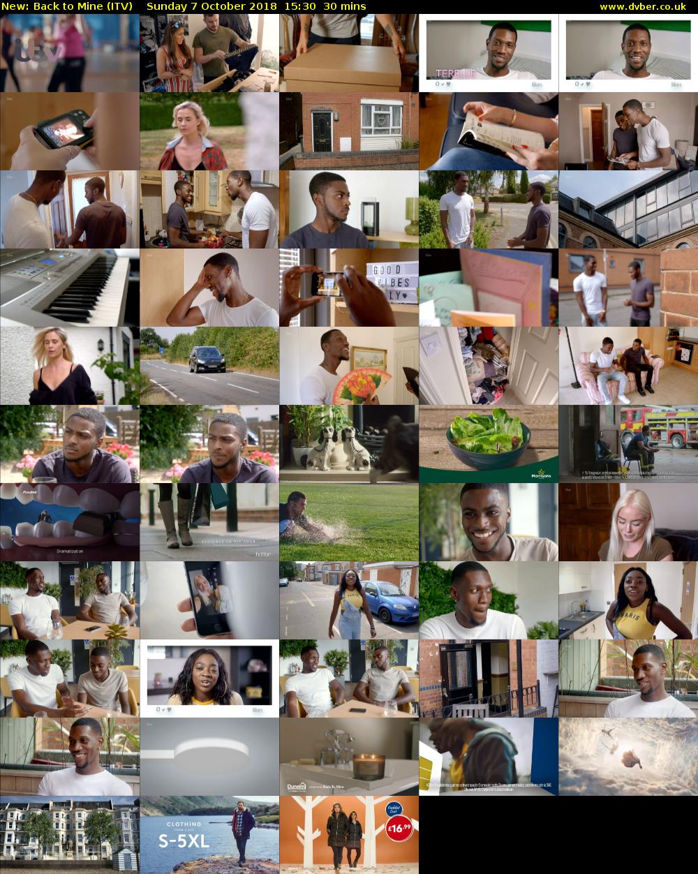 Back to Mine (ITV) Sunday 7 October 2018 15:30 - 16:00