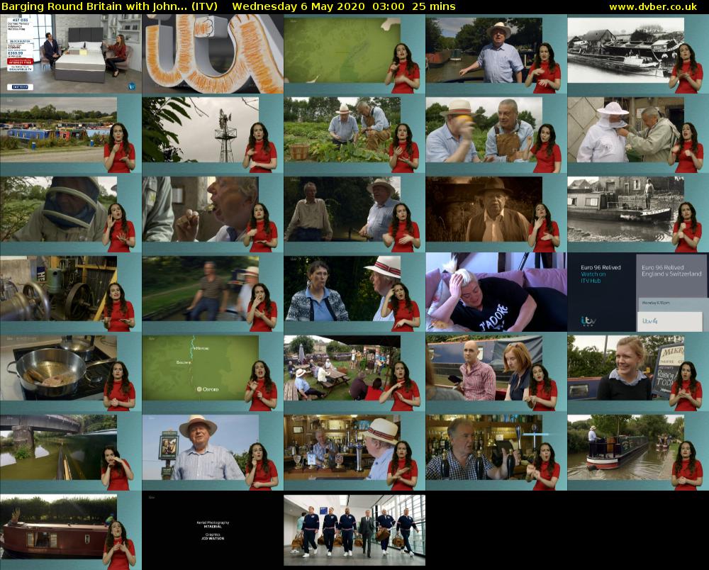 Barging Round Britain with John... (ITV) Wednesday 6 May 2020 03:00 - 03:25