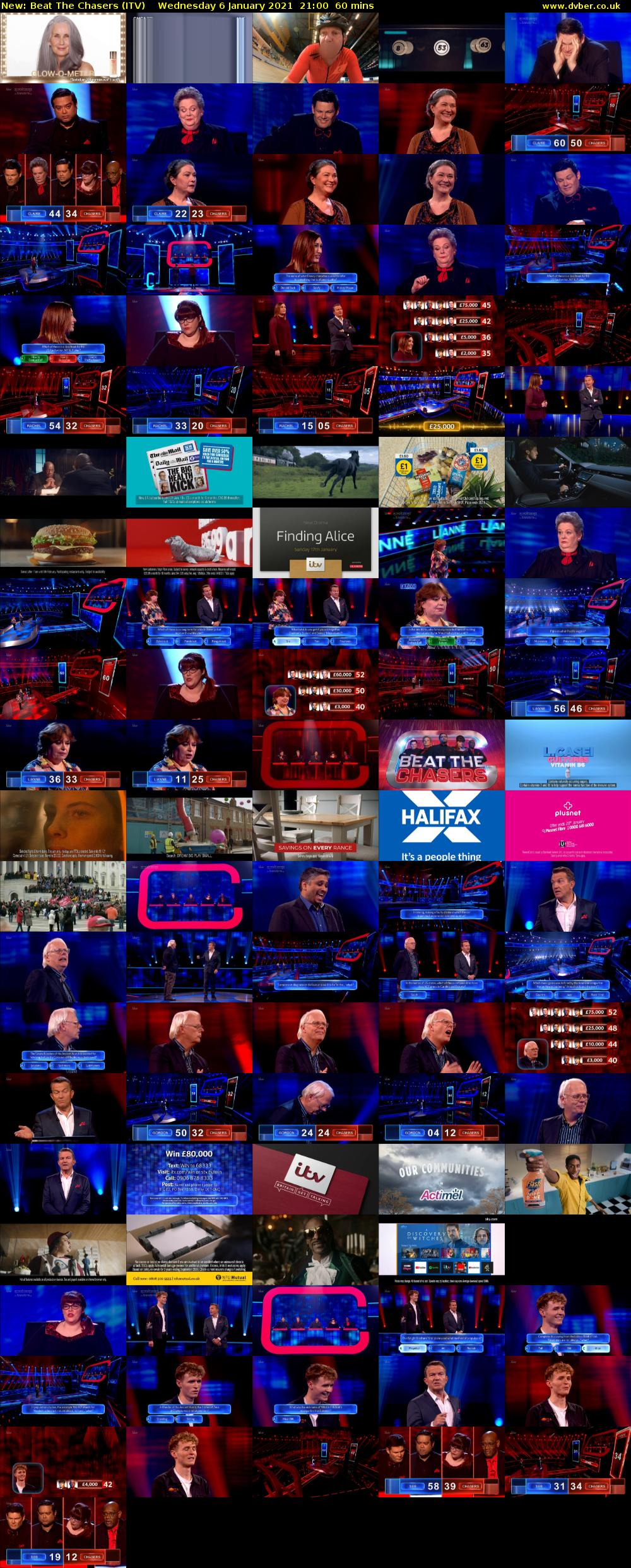 Beat The Chasers (ITV) Wednesday 6 January 2021 21:00 - 22:00