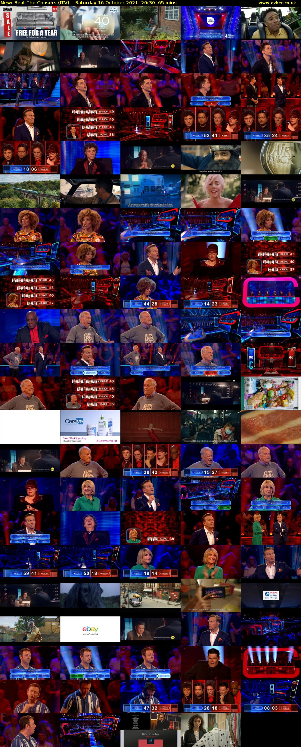 Beat The Chasers (ITV) Saturday 16 October 2021 20:30 - 21:35