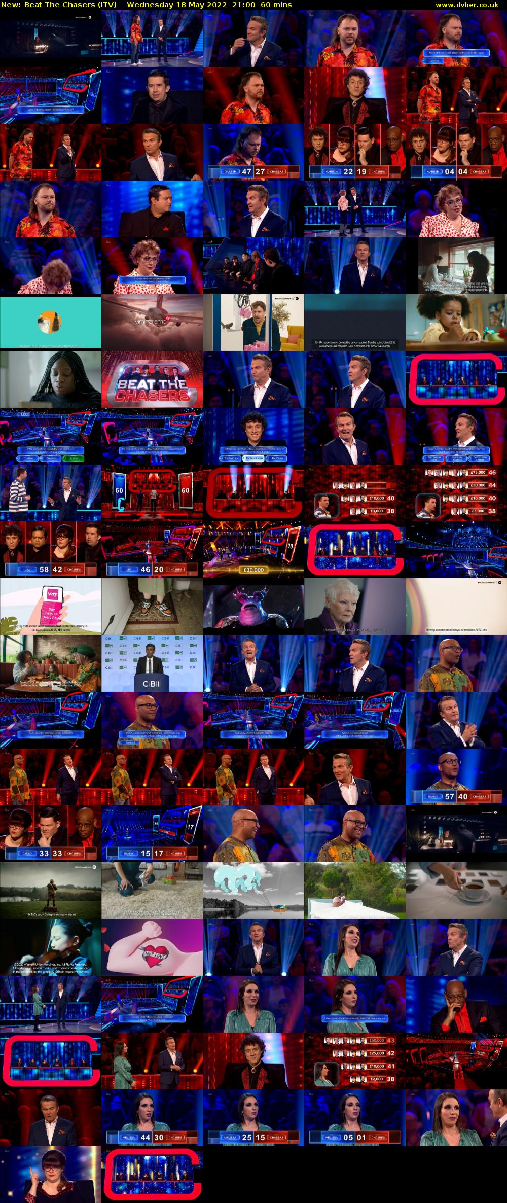 Beat The Chasers (ITV) Wednesday 18 May 2022 21:00 - 22:00