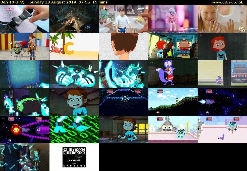 Ben 10 (ITV) Sunday 18 August 2019 07:55 - 08:10