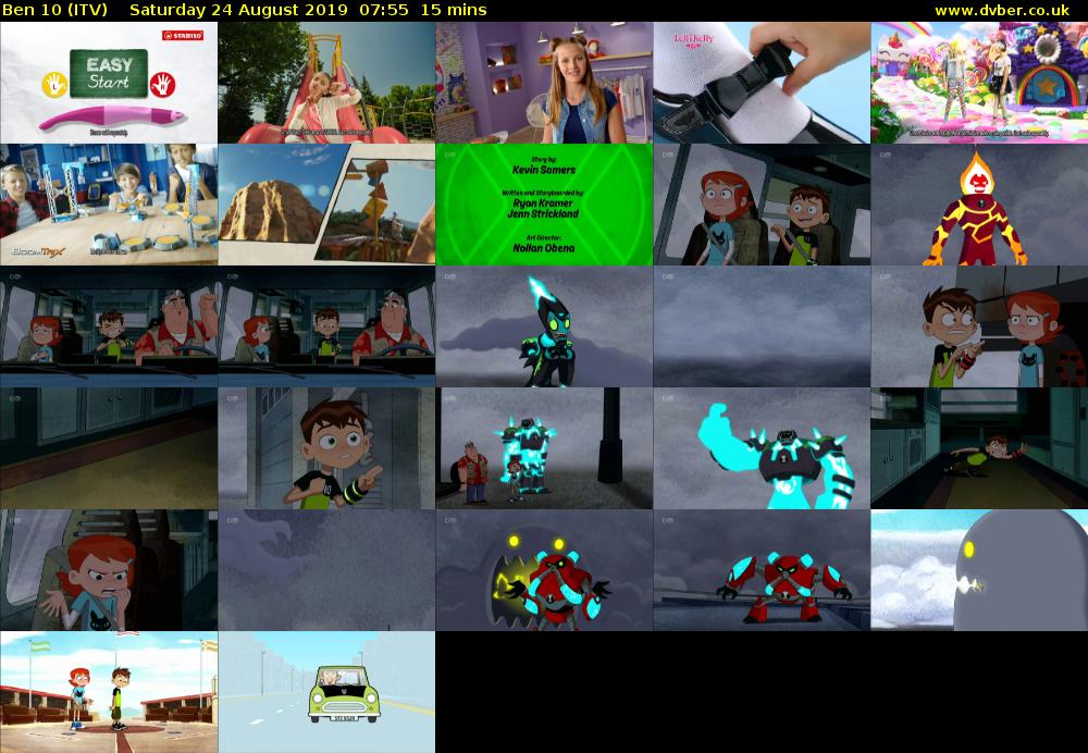 Ben 10 (ITV) Saturday 24 August 2019 07:55 - 08:10
