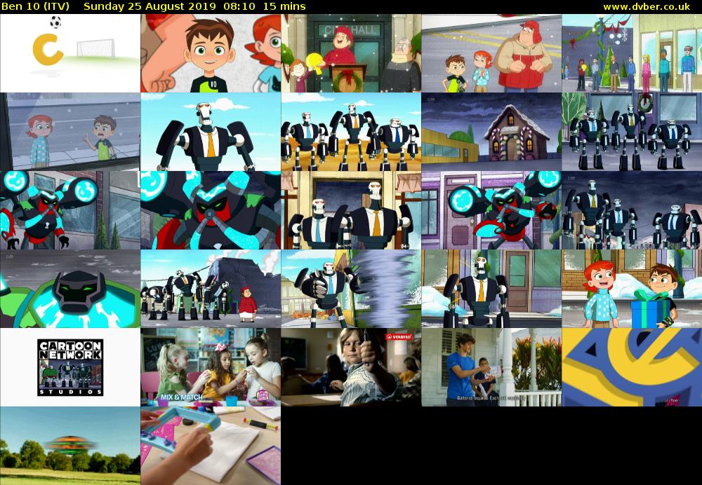 Ben 10 (ITV) Sunday 25 August 2019 08:10 - 08:25