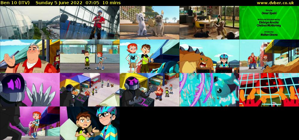 Ben 10 (ITV) Sunday 5 June 2022 07:05 - 07:15