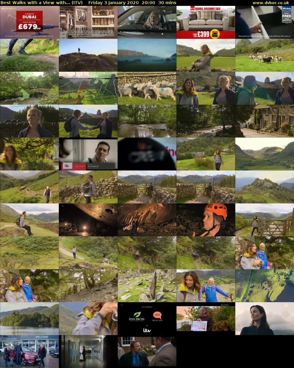 Best Walks with a View with... (ITV) Friday 3 January 2020 20:00 - 20:30