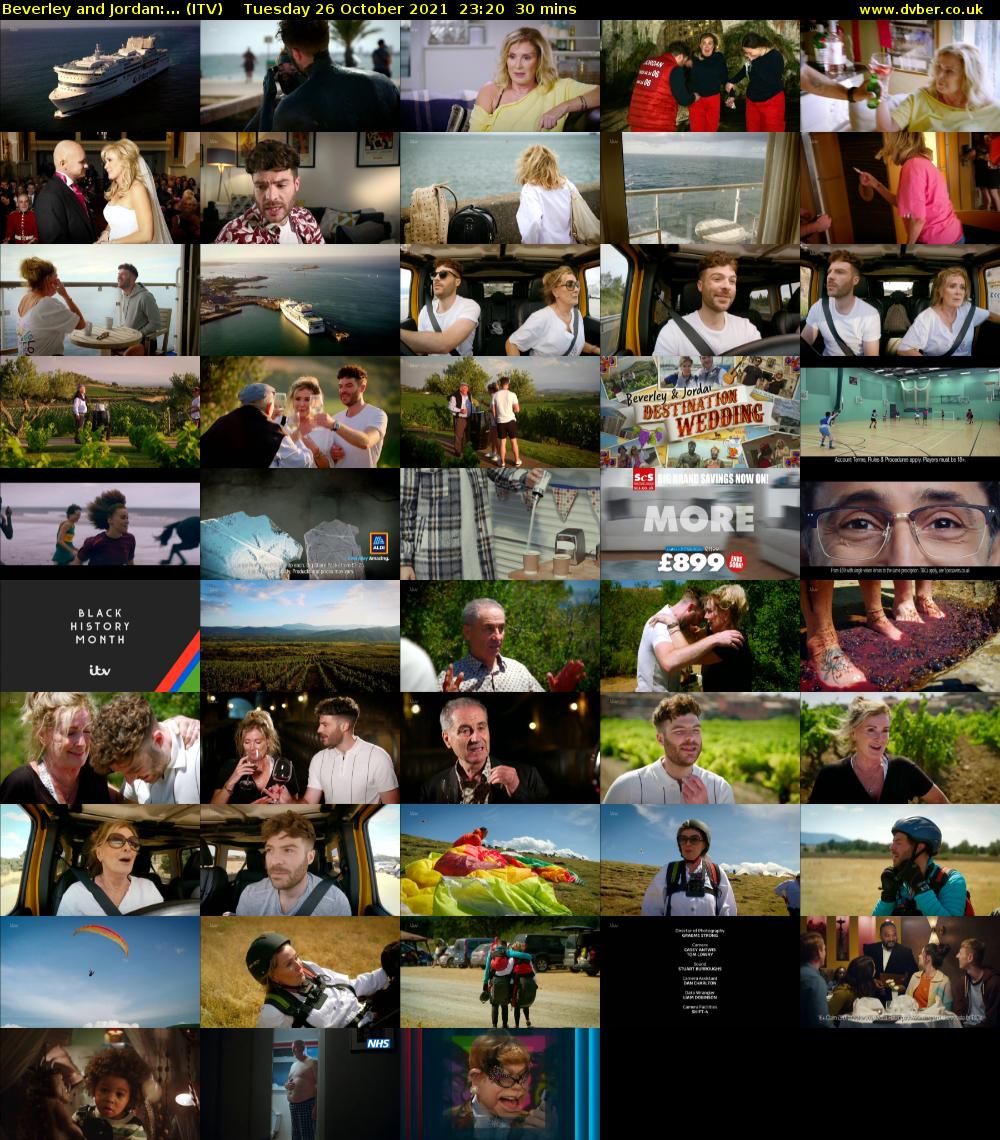 Beverley and Jordan:... (ITV) Tuesday 26 October 2021 23:20 - 23:50