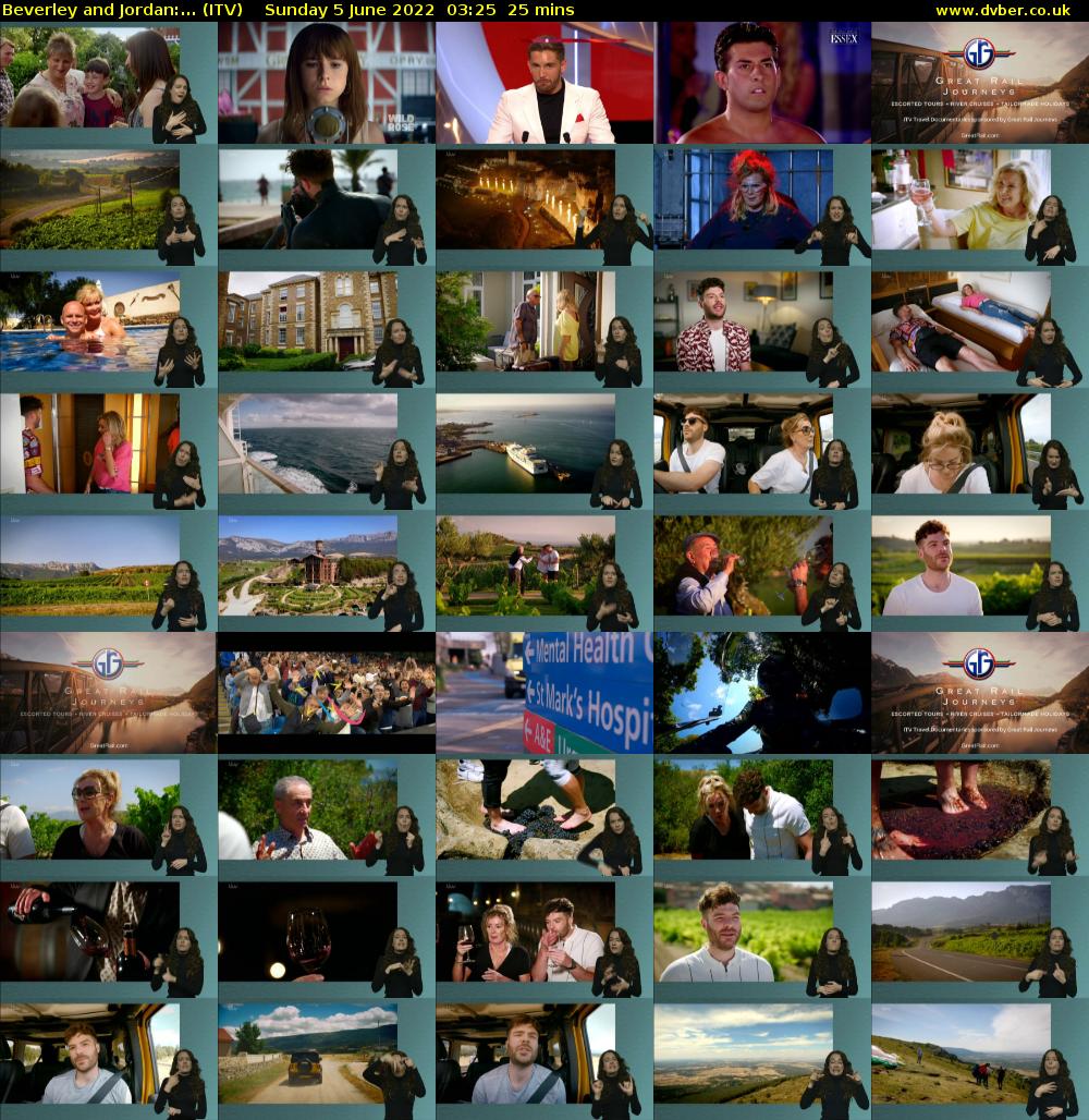 Beverley and Jordan:... (ITV) Sunday 5 June 2022 03:25 - 03:50