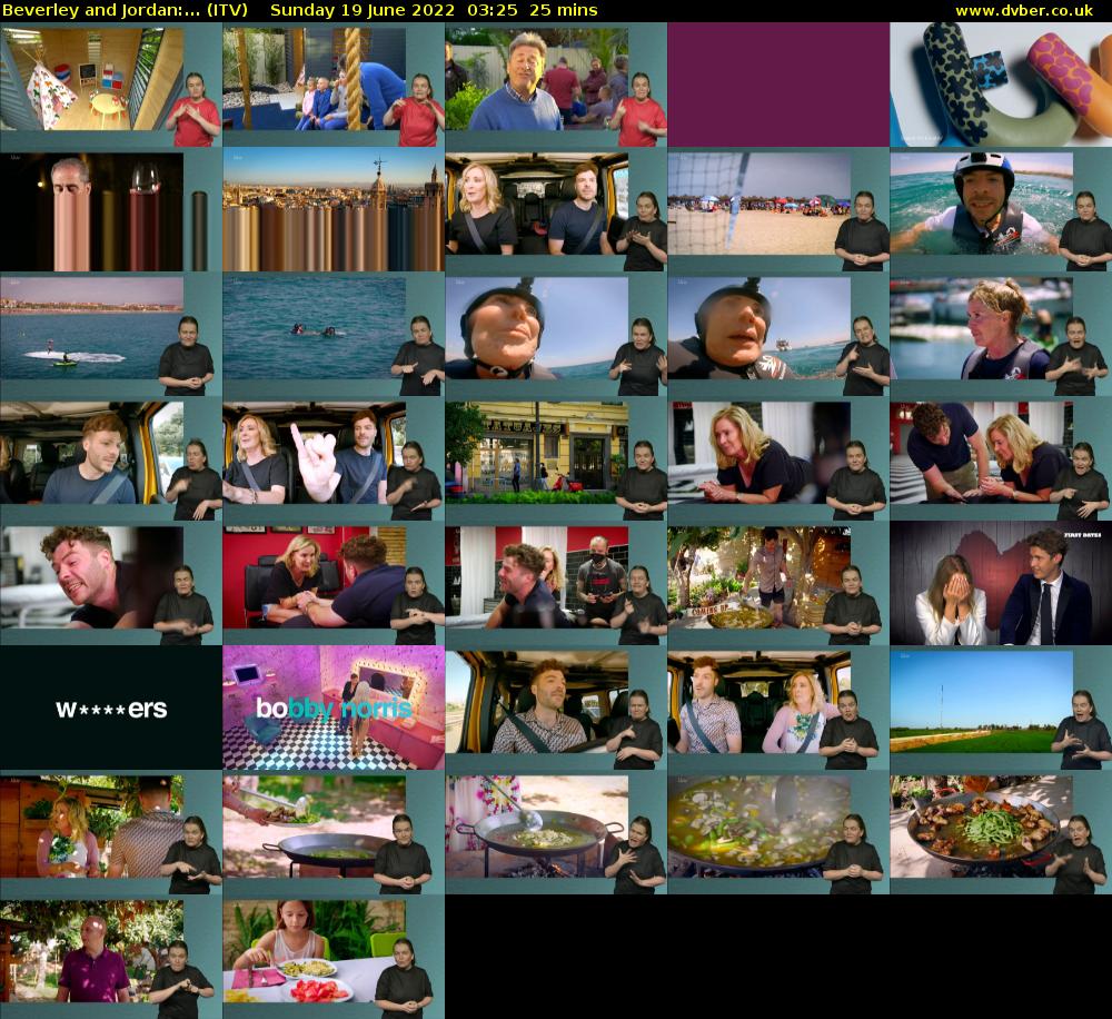 Beverley and Jordan:... (ITV) Sunday 19 June 2022 03:25 - 03:50
