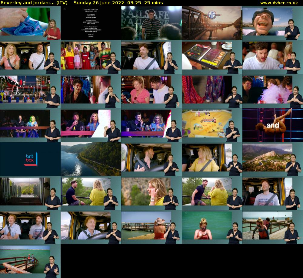 Beverley and Jordan:... (ITV) Sunday 26 June 2022 03:25 - 03:50