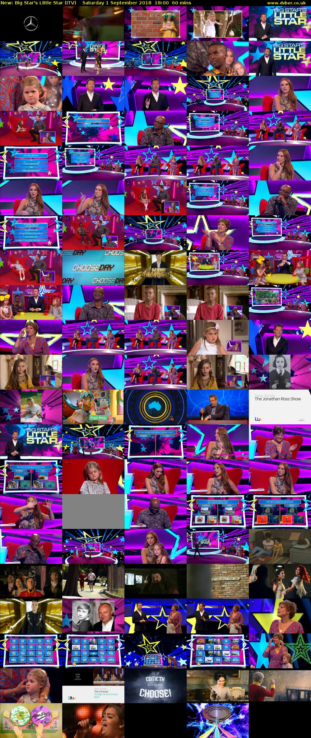 Big Star's Little Star (ITV) Saturday 1 September 2018 18:00 - 19:00