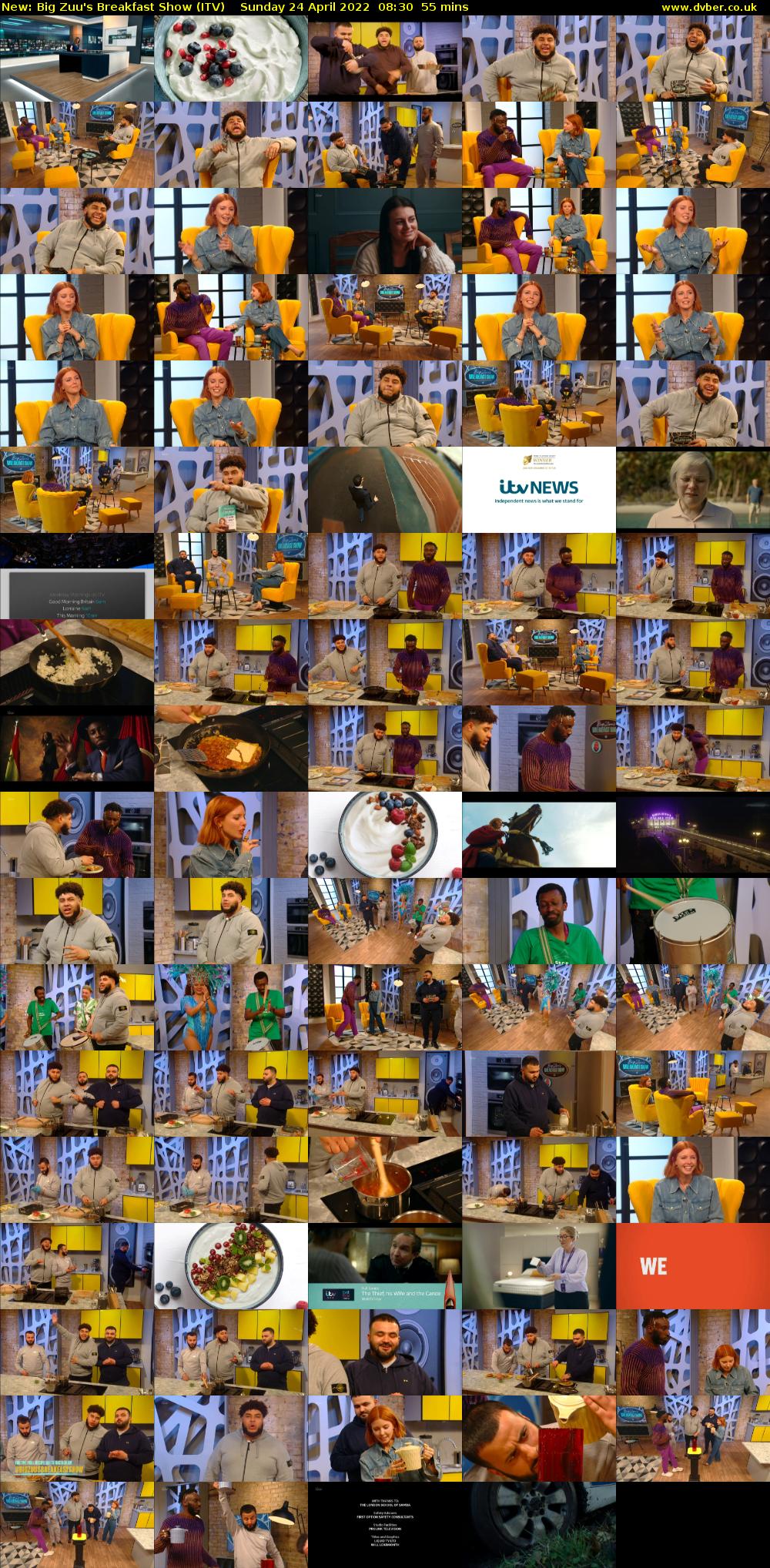Big Zuu's Breakfast Show (ITV) Sunday 24 April 2022 08:30 - 09:25