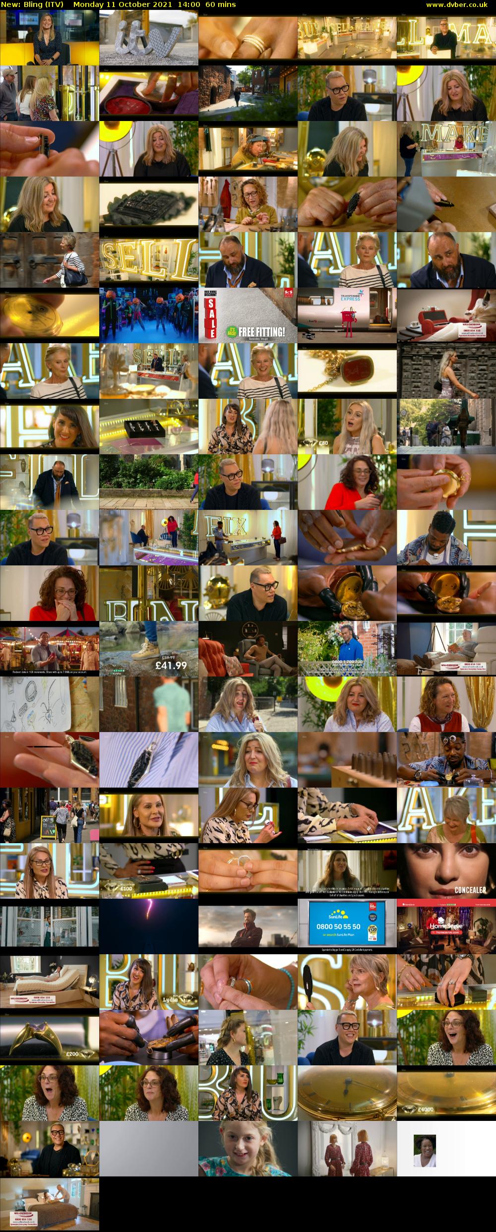 Bling (ITV) Monday 11 October 2021 14:00 - 15:00