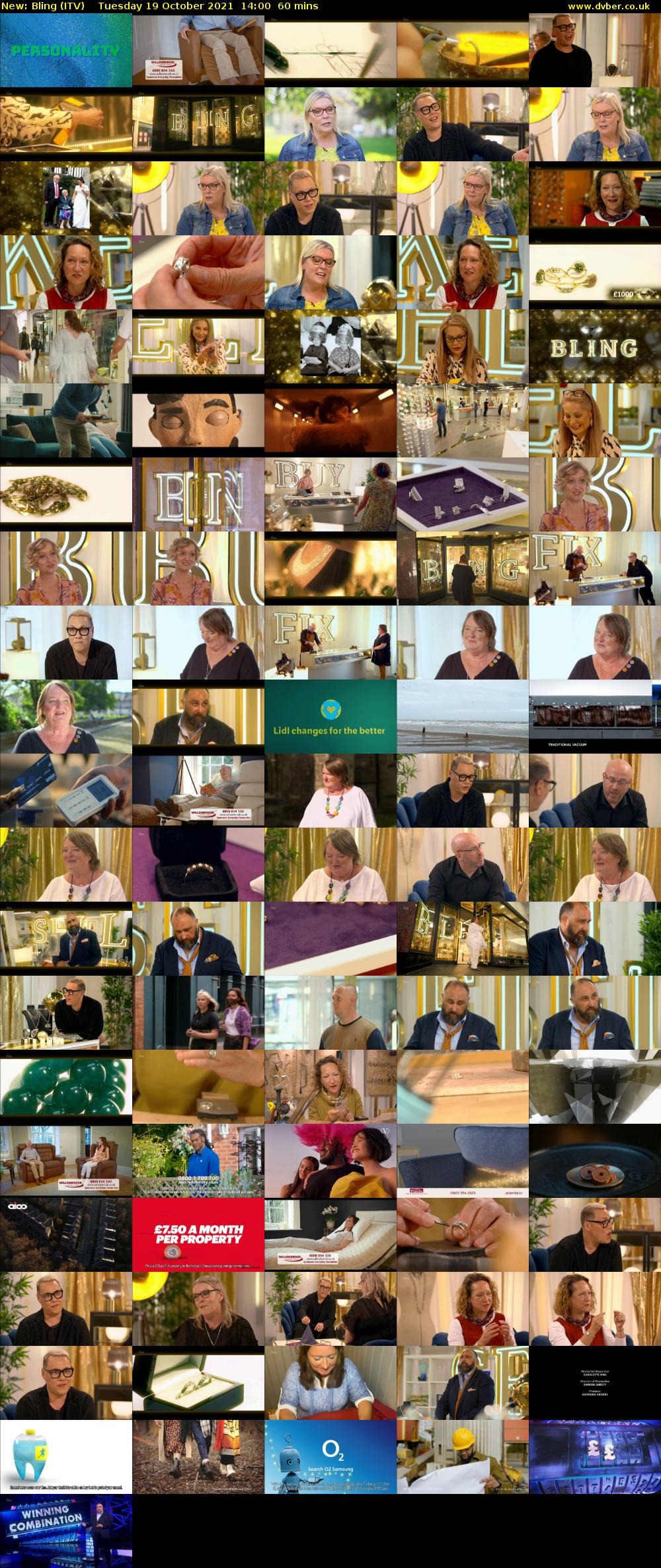Bling (ITV) Tuesday 19 October 2021 14:00 - 15:00