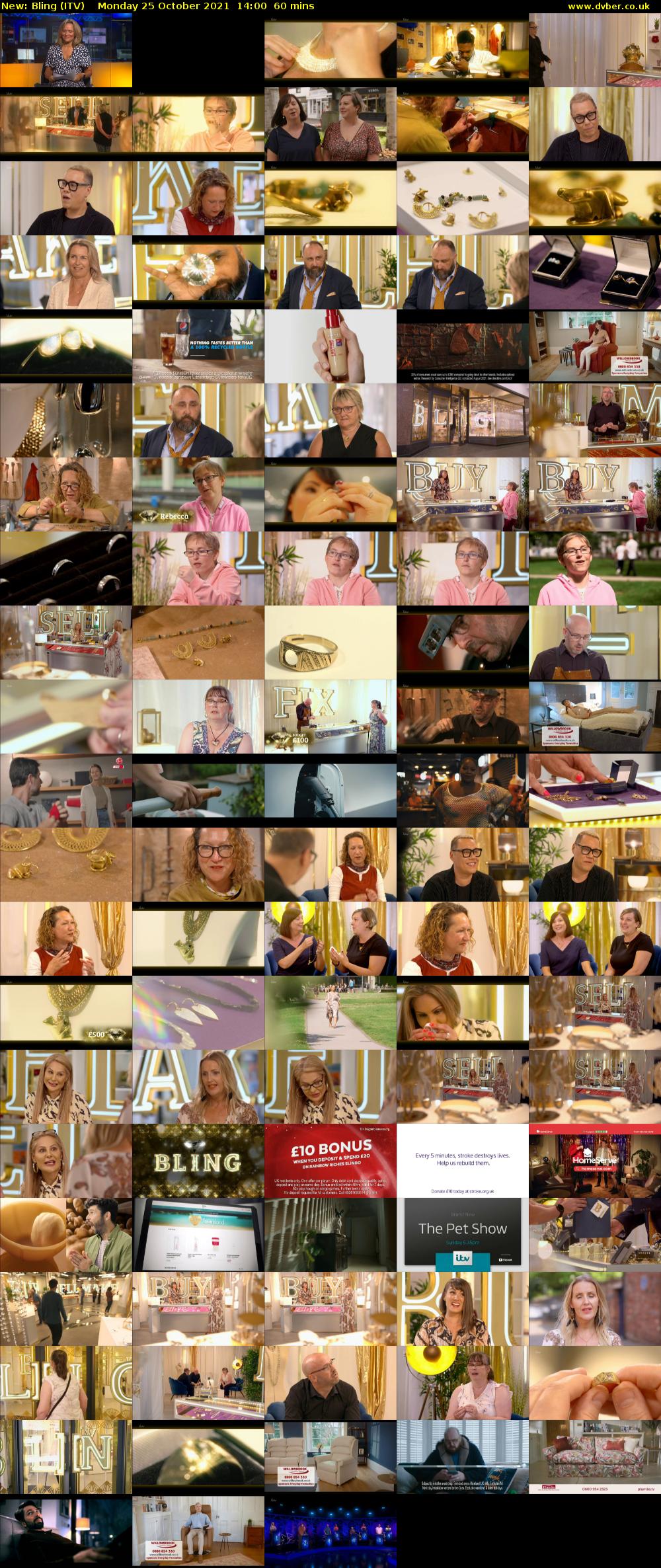 Bling (ITV) Monday 25 October 2021 14:00 - 15:00