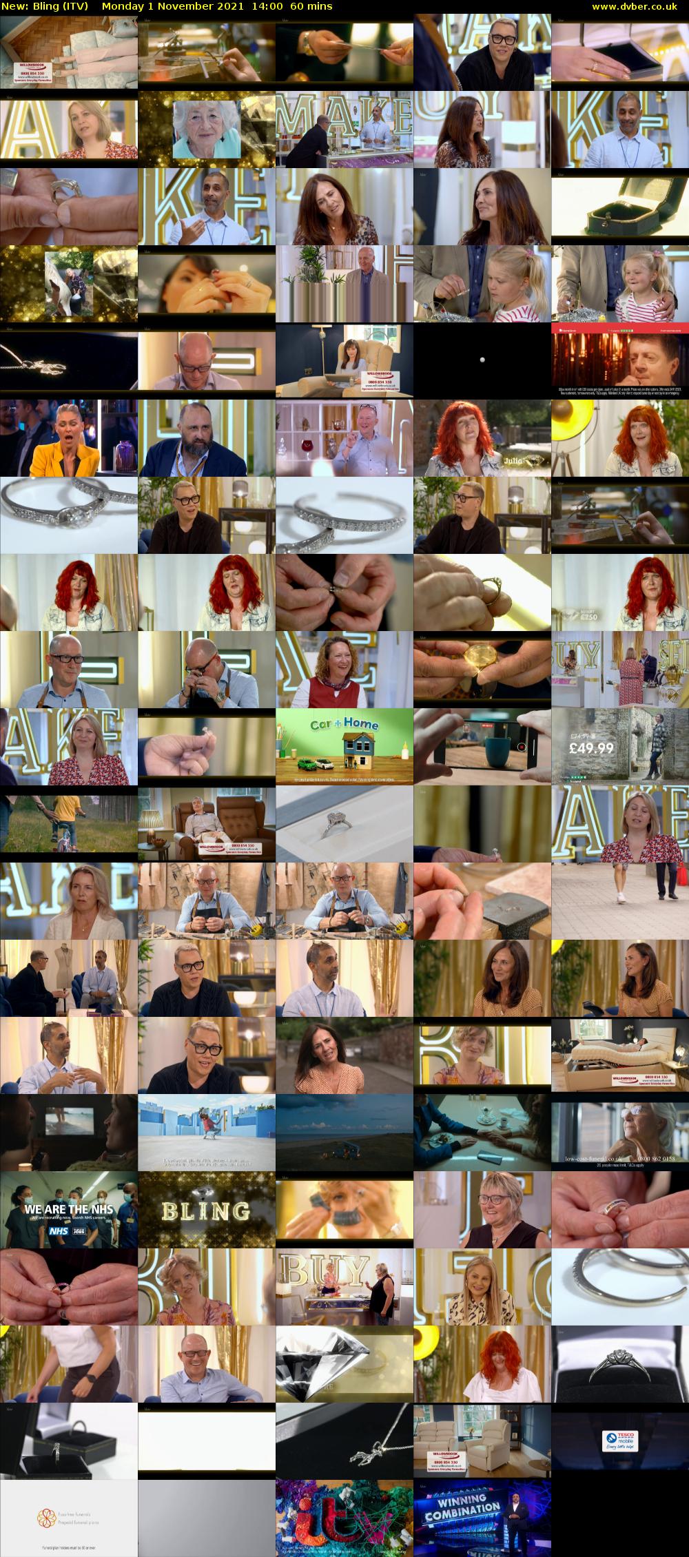 Bling (ITV) Monday 1 November 2021 14:00 - 15:00