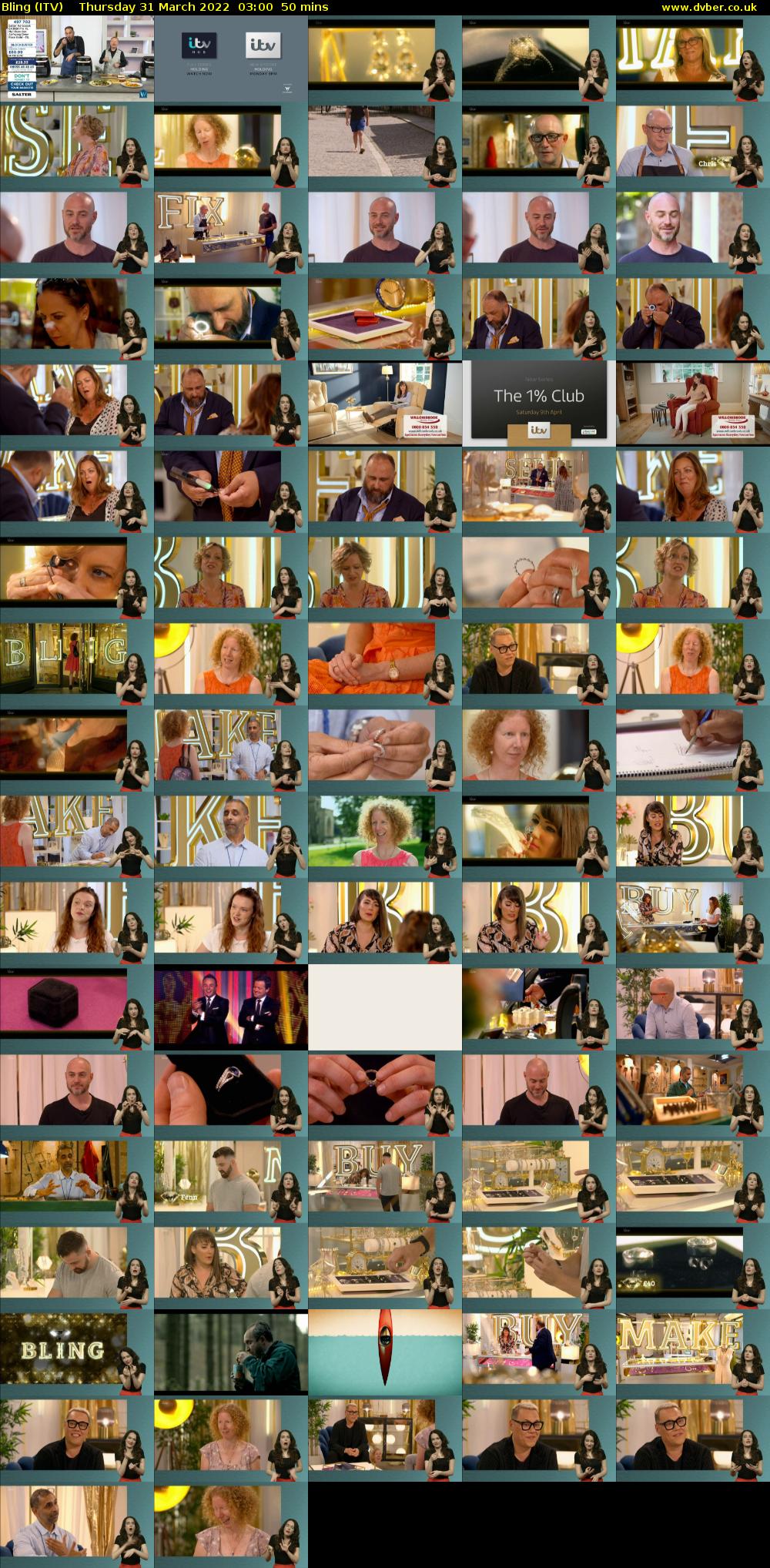 Bling (ITV) Thursday 31 March 2022 03:00 - 03:50