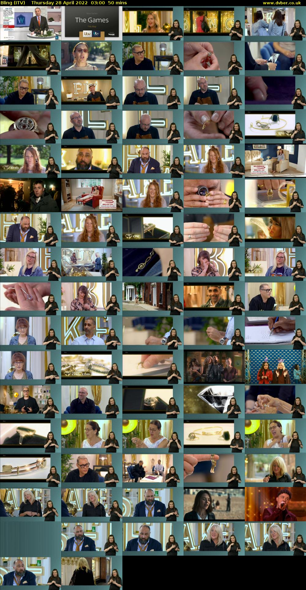 Bling (ITV) Thursday 28 April 2022 03:00 - 03:50