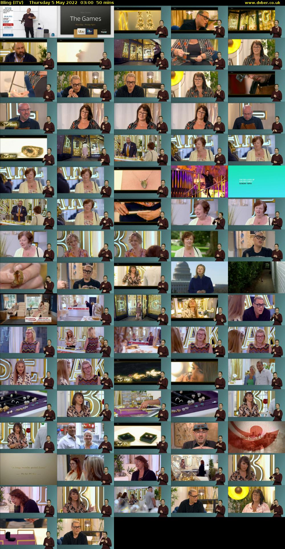 Bling (ITV) Thursday 5 May 2022 03:00 - 03:50