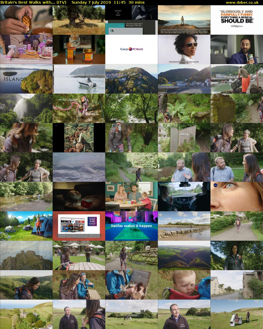 Britain's Best Walks with... (ITV) Sunday 7 July 2019 11:45 - 12:15