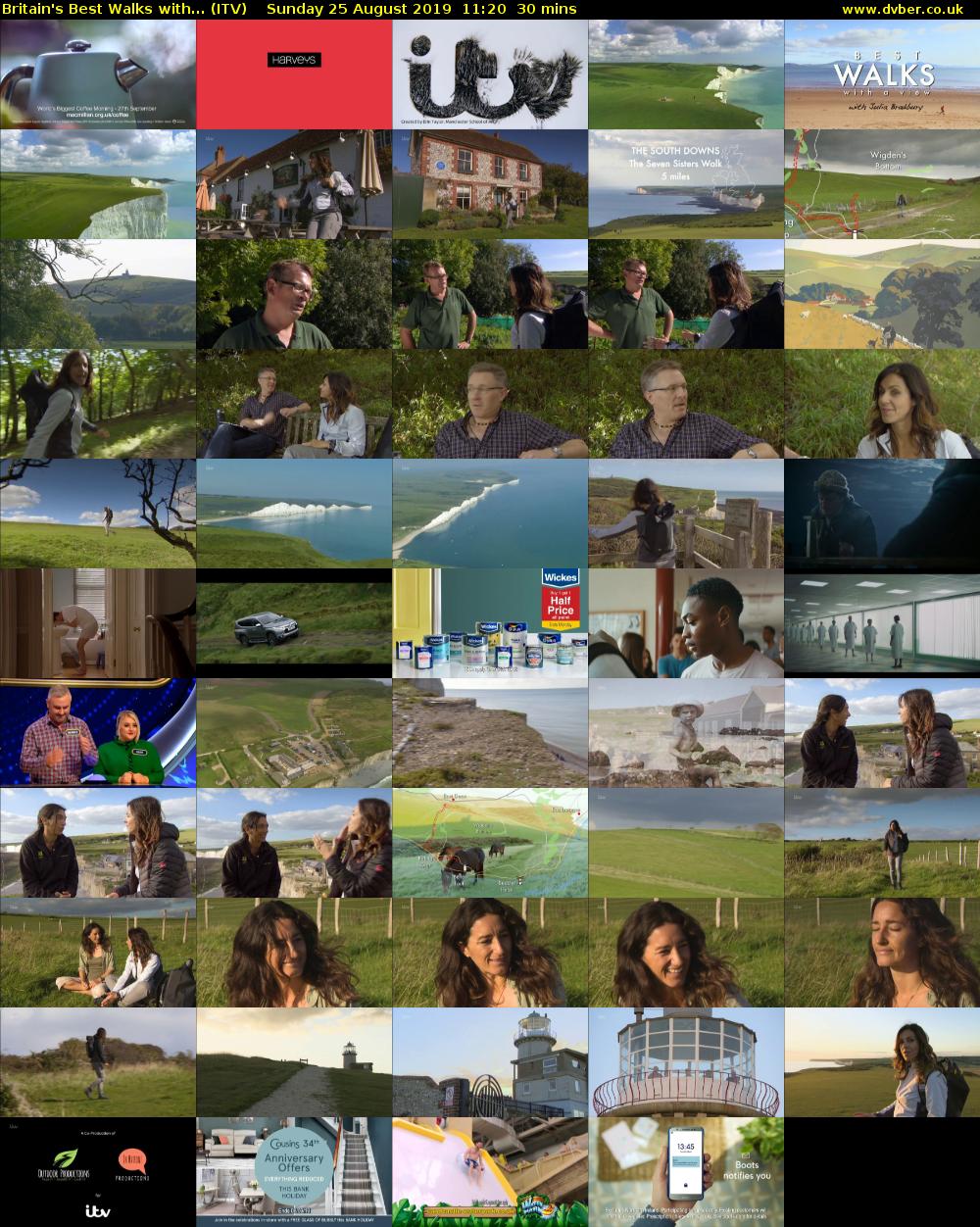 Britain's Best Walks with... (ITV) Sunday 25 August 2019 11:20 - 11:50