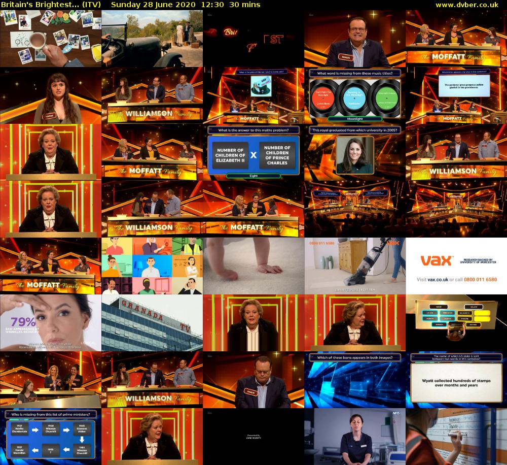 Britain's Brightest... (ITV) Sunday 28 June 2020 12:30 - 13:00