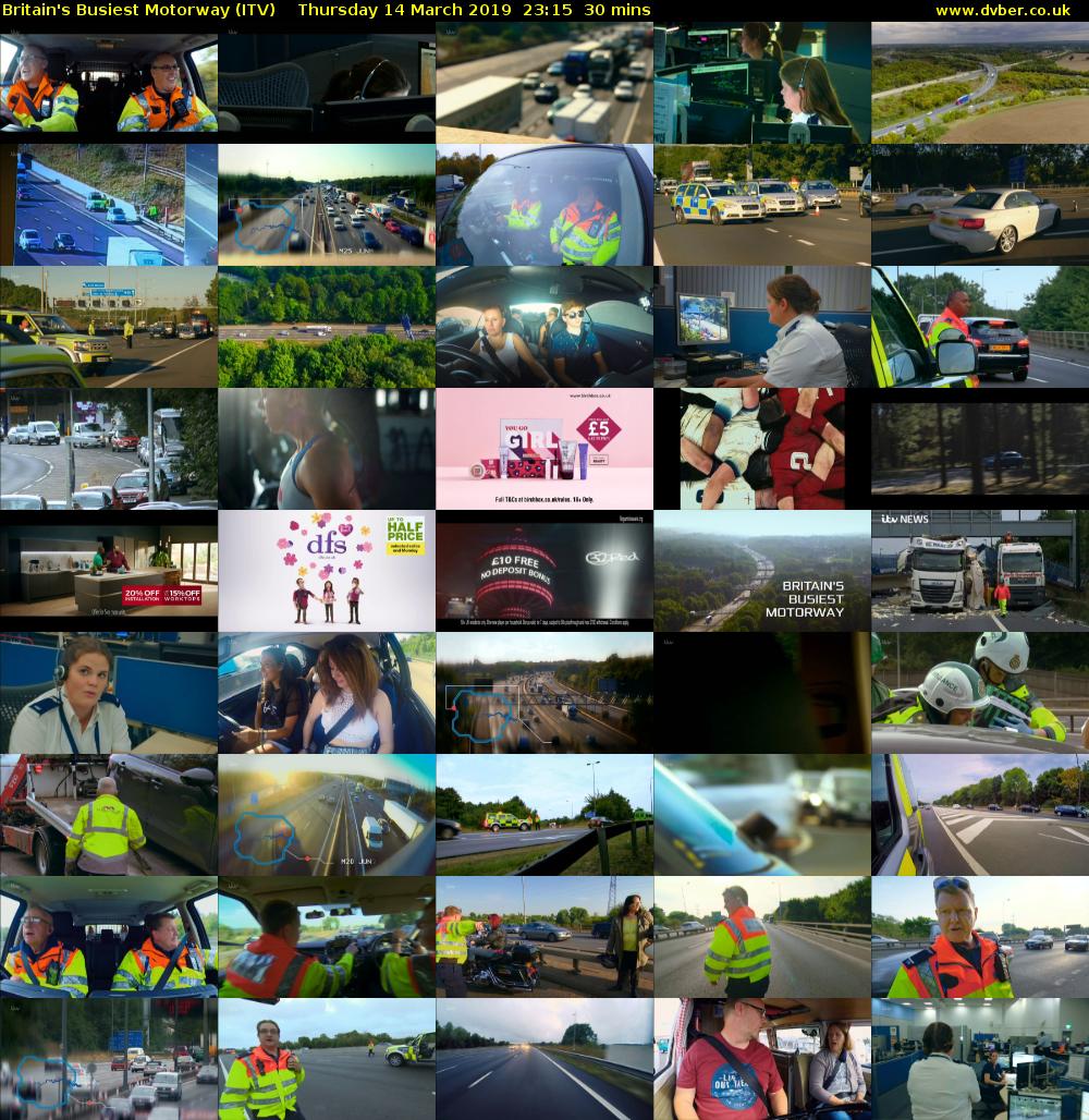 Britain's Busiest Motorway (ITV) Thursday 14 March 2019 23:15 - 23:45