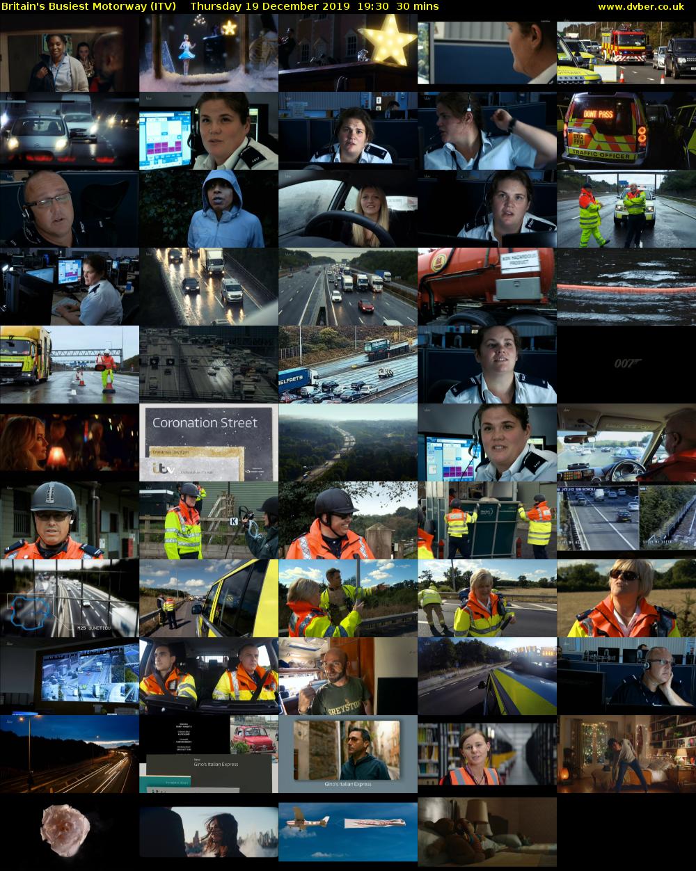 Britain's Busiest Motorway (ITV) Thursday 19 December 2019 19:30 - 20:00