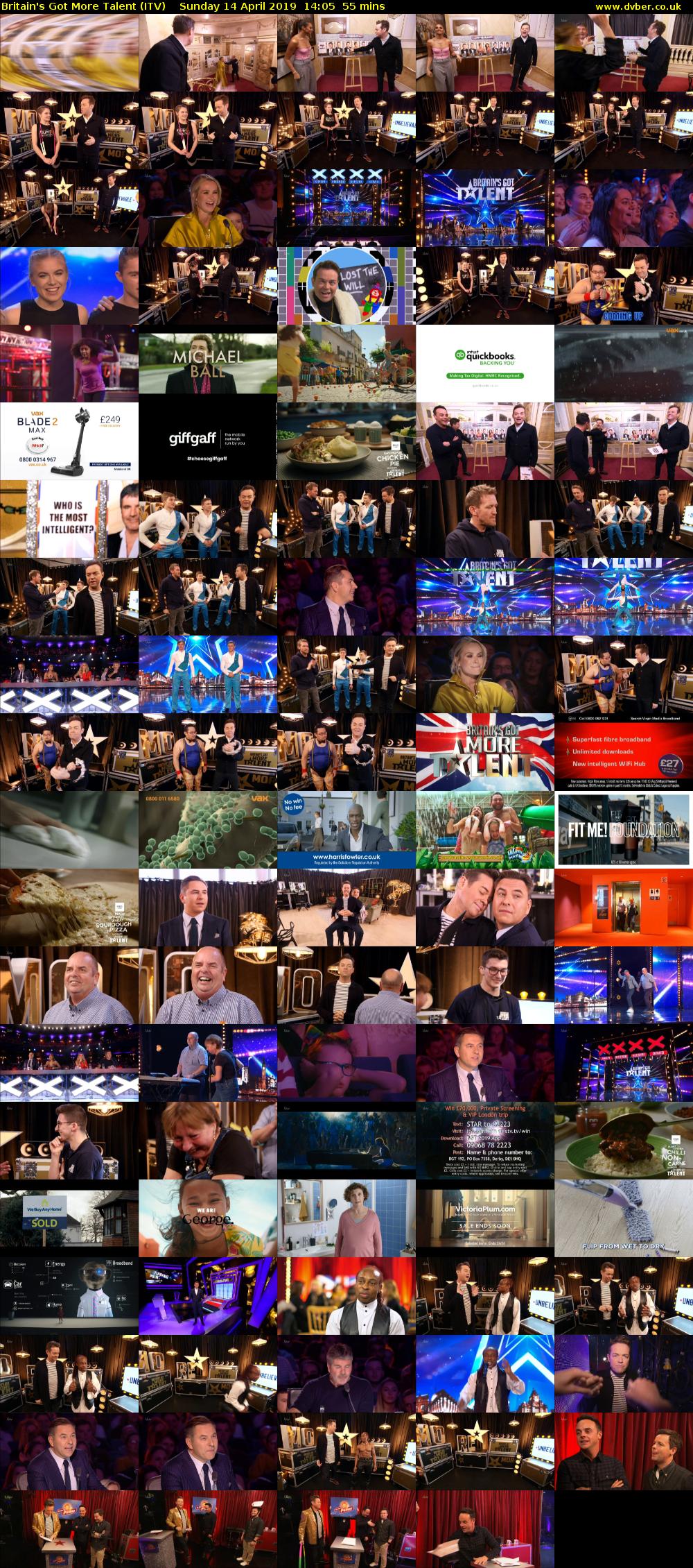 Britain's Got More Talent (ITV) Sunday 14 April 2019 14:05 - 15:00