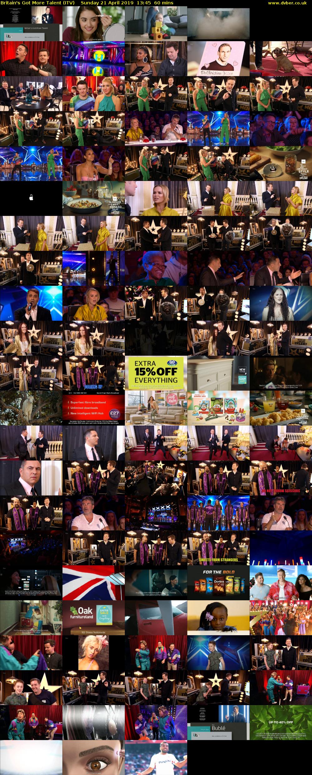Britain's Got More Talent (ITV) Sunday 21 April 2019 13:45 - 14:45