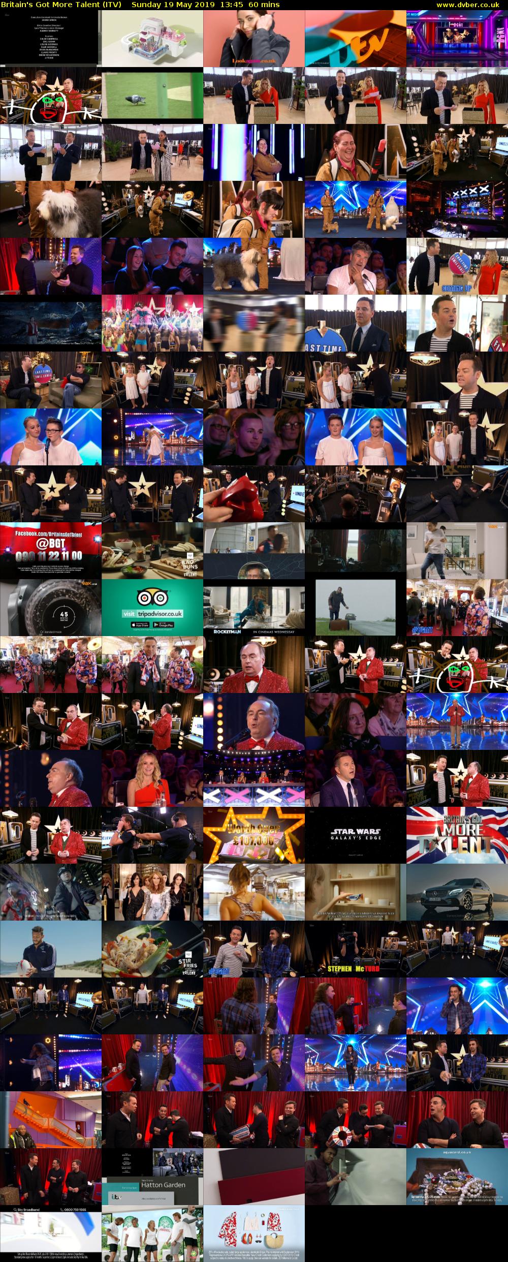 Britain's Got More Talent (ITV) Sunday 19 May 2019 13:45 - 14:45