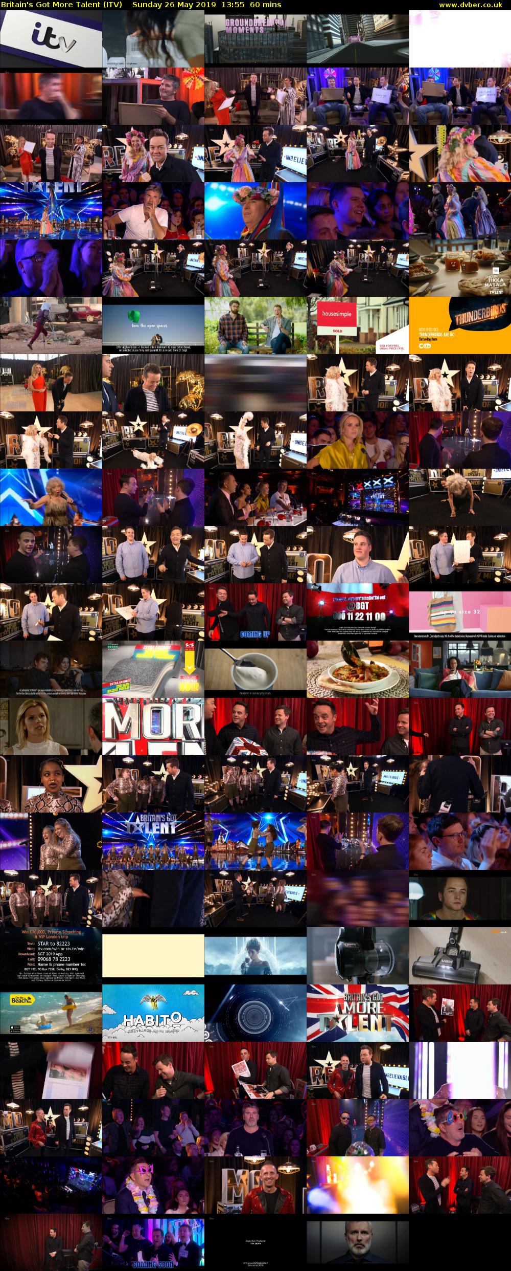 Britain's Got More Talent (ITV) Sunday 26 May 2019 13:55 - 14:55