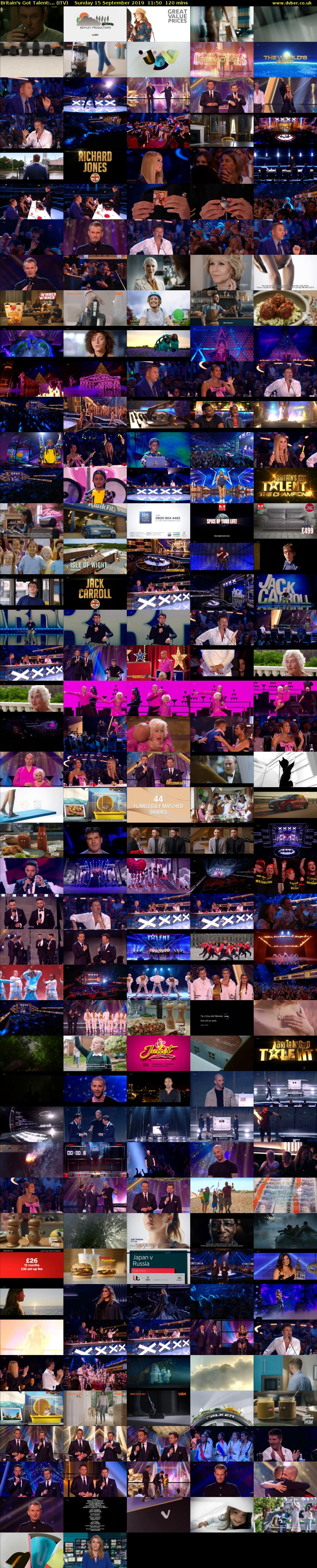 Britain's Got Talent:... (ITV) Sunday 15 September 2019 11:50 - 13:50