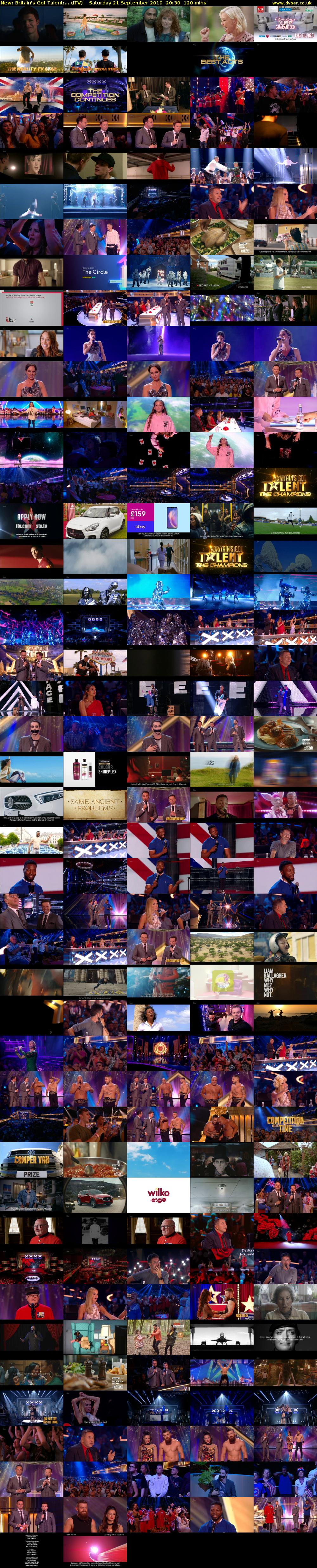 Britain's Got Talent:... (ITV) Saturday 21 September 2019 20:30 - 22:30