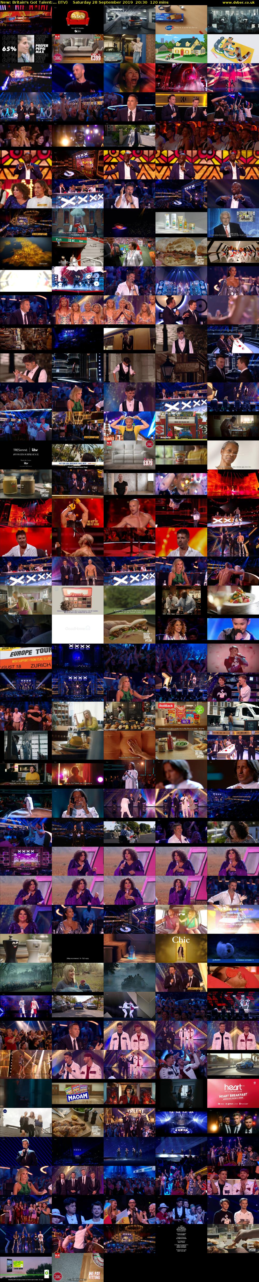Britain's Got Talent:... (ITV) Saturday 28 September 2019 20:30 - 22:30