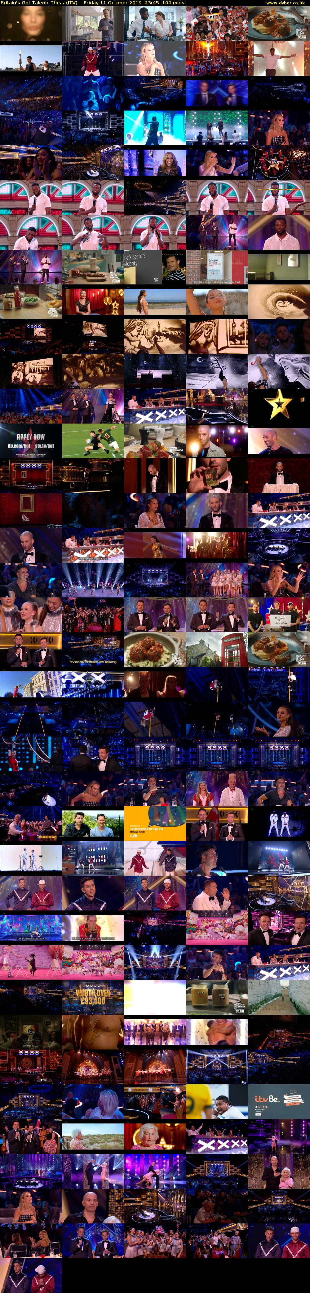 Britain's Got Talent: The... (ITV) Friday 11 October 2019 23:45 - 01:25