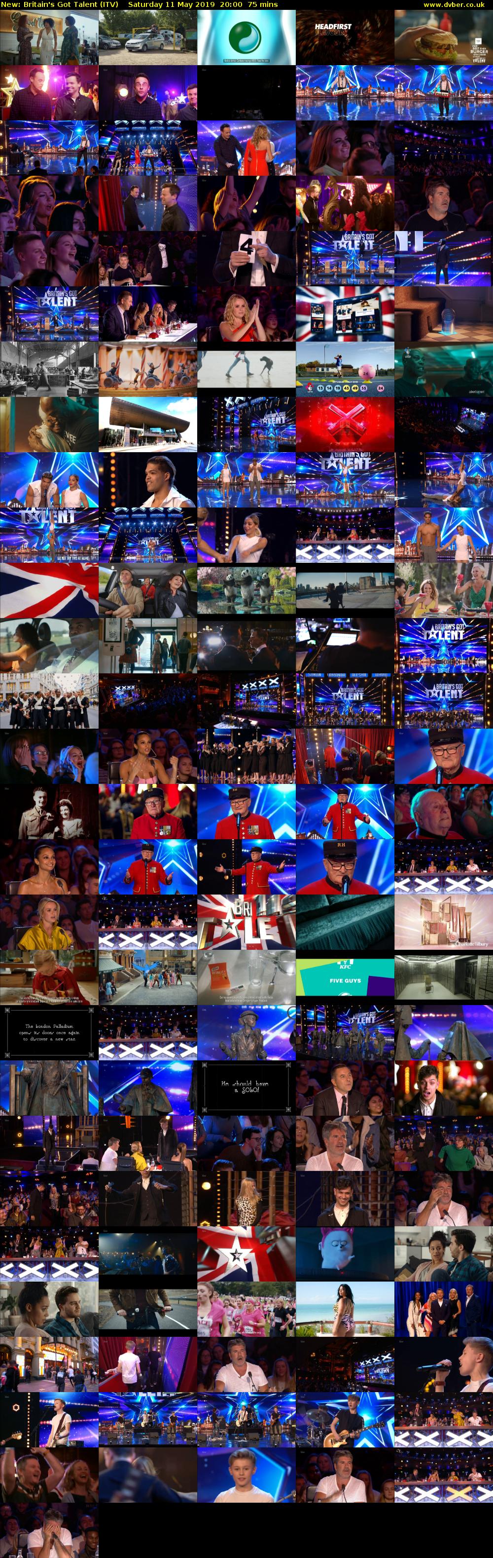 Britain's Got Talent (ITV) Saturday 11 May 2019 20:00 - 21:15