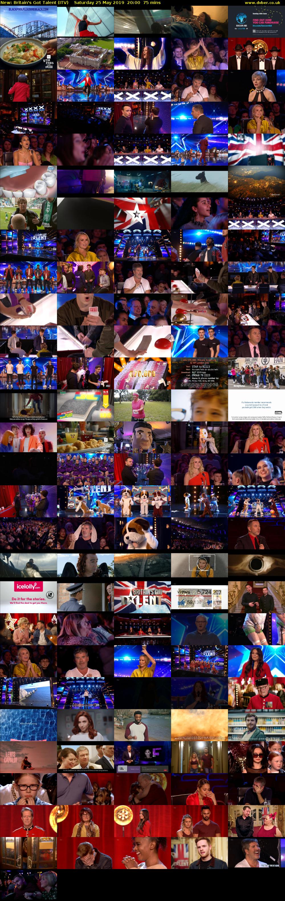 Britain's Got Talent (ITV) Saturday 25 May 2019 20:00 - 21:15