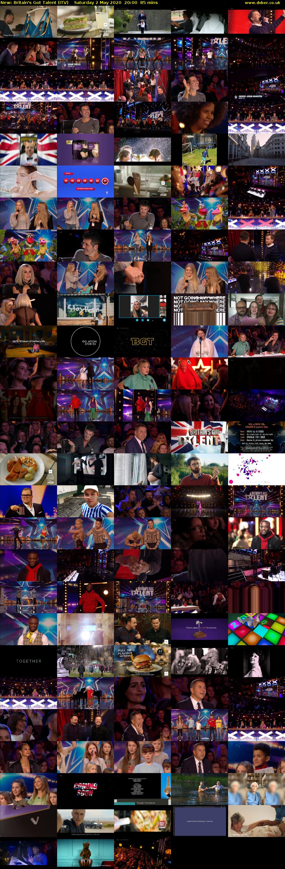 Britain's Got Talent (ITV) Saturday 2 May 2020 20:00 - 21:25