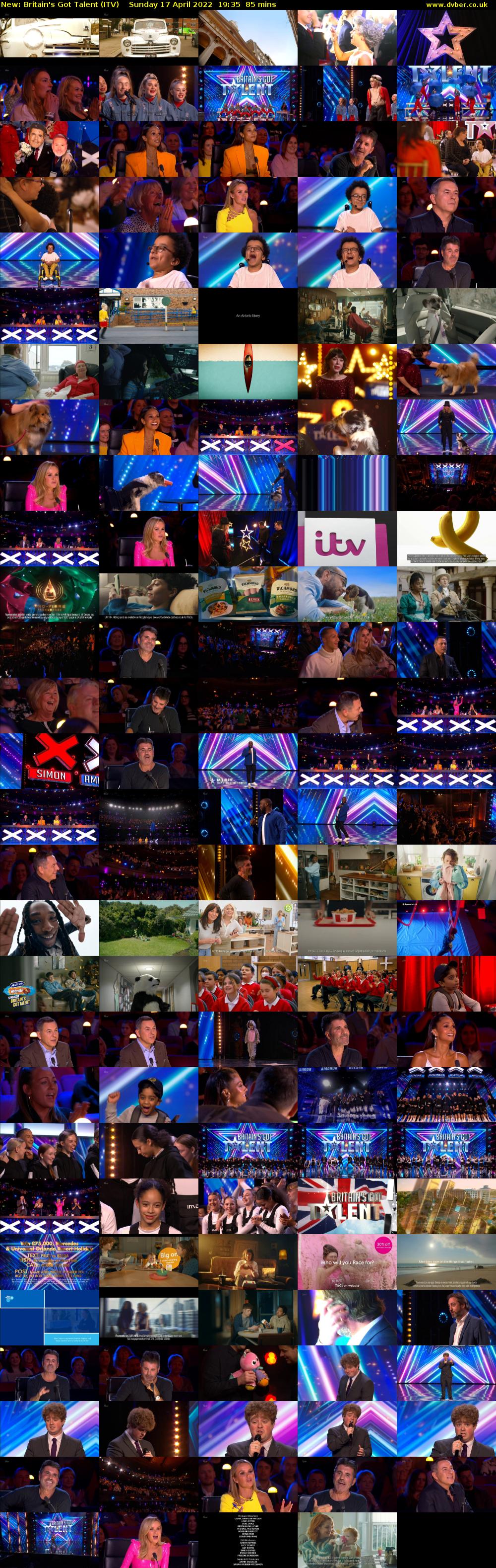Britain's Got Talent (ITV) Sunday 17 April 2022 19:35 - 21:00