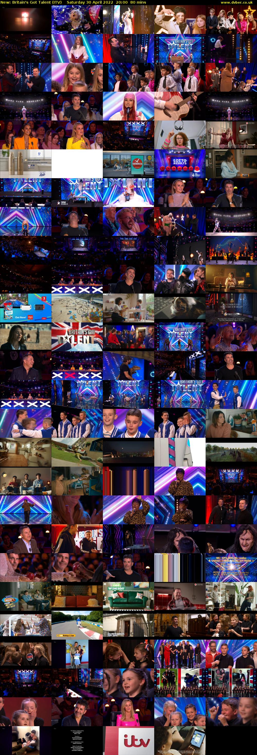 Britain's Got Talent (ITV) Saturday 30 April 2022 20:00 - 21:20