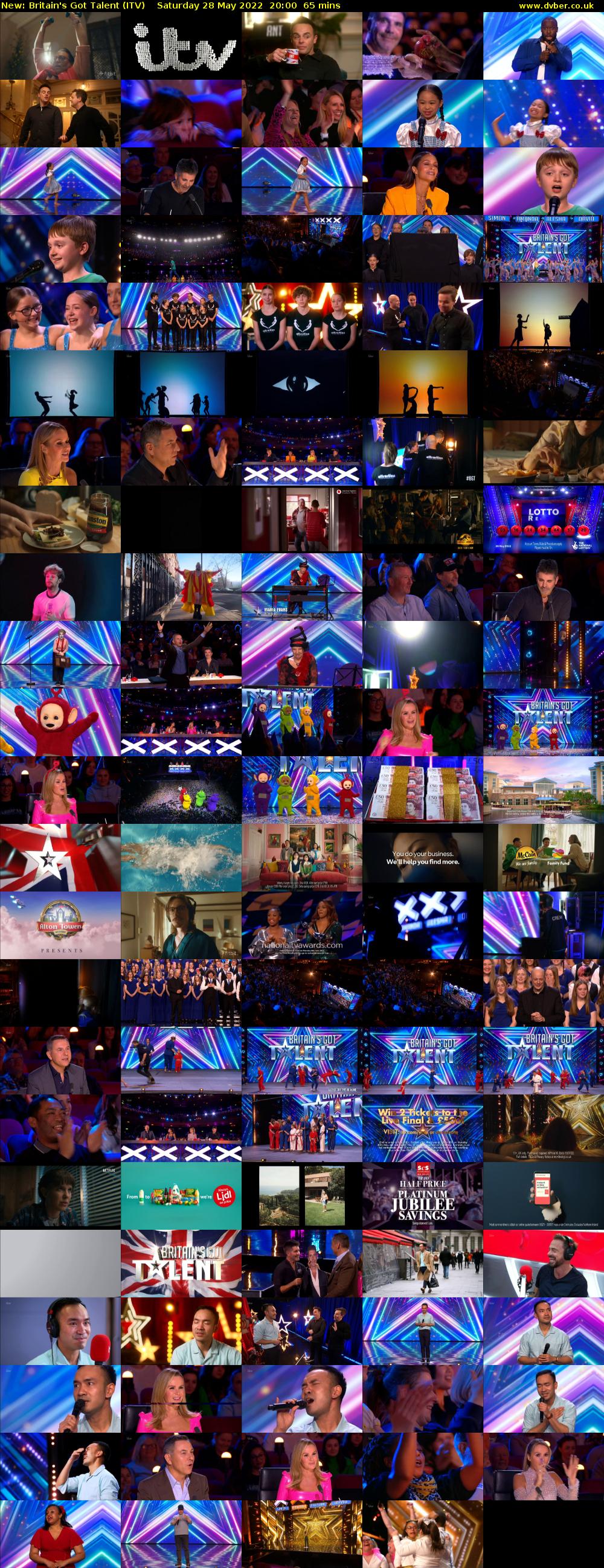 Britain's Got Talent (ITV) Saturday 28 May 2022 20:00 - 21:05