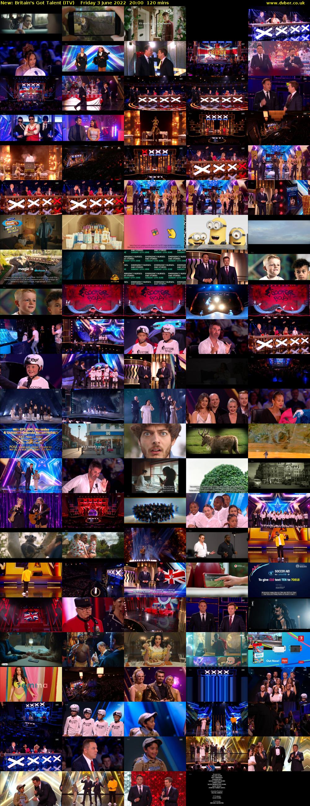 Britain's Got Talent (ITV) Friday 3 June 2022 20:00 - 22:00
